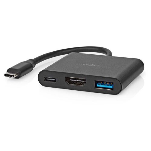 Nedis CCGB64770BK01 station d'accueil Avec fil USB 3.2 Gen 1 (3.1 Gen 1) Type-C Noir