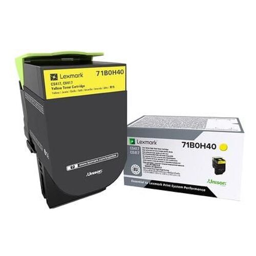 Lexmark X417 - À rendement élevé - jaune - original - cartouche de toner LCCP - pour Lexmark CS417dn, CS517de, CX417de, CX517de