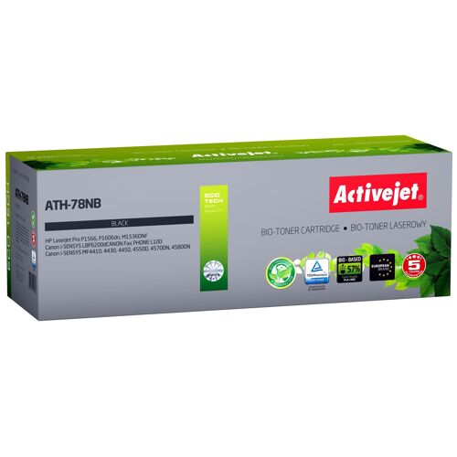 Activejet BIO Toner ATH-78NB pour imprimantes HP, Canon, Remplacement HP 78A CE278A, Canon CRG-728; Suprême; 2500 pages; noir.