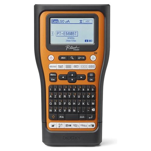 Brother PT-E560BTVP imprimante pour étiquettes Transfert thermique 180 x 180 DPI 20 mm/sec Avec fil &sans fil HSE/TZe Bluetooth AZERTY