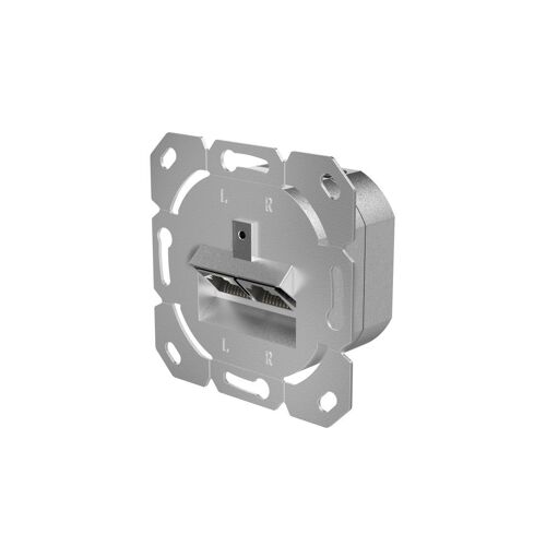 Prise réseau, CAT-6a, 10 Gbit/s, blindée, 2 ports, mont. encastré