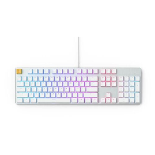 Glorious Gaming GMMK clavier USB QWERTY US International Argent, Blanc
