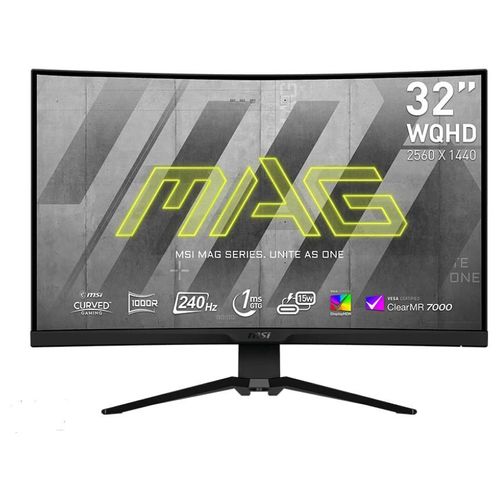 Ecran PC MSI MAG 325CQRXFDE 80 cm (31.5") 2560 x 1440 pixels Wide Quad HD Noir