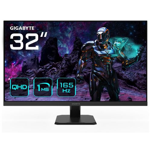 GIGABYTE GS32Q 31.5" Moniteur de jeu QHD - 2560 x 1440, 165Hz, 1ms, 300 cd/m², FreeSync Premium, prêt pour HDR, HDMI 2.0, DisplayPort 1.4