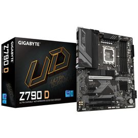 GIGABYTE Z790 D Carte Mère - Prend en charge les processeurs Intel Core de 14e génération, VRM numérique 12+1+1 phases, jusqu'à 7600MHz DDR5 (OC), 3xPCIe 4.0 M.2, LAN 2.5GbE, USB 3.2 Gen 2