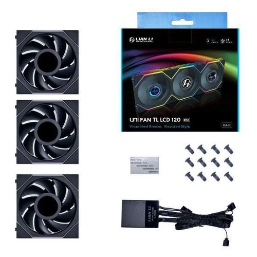 Lian Li UNI FAN TL LCD Boitier PC Ventilateur 12 cm Noir