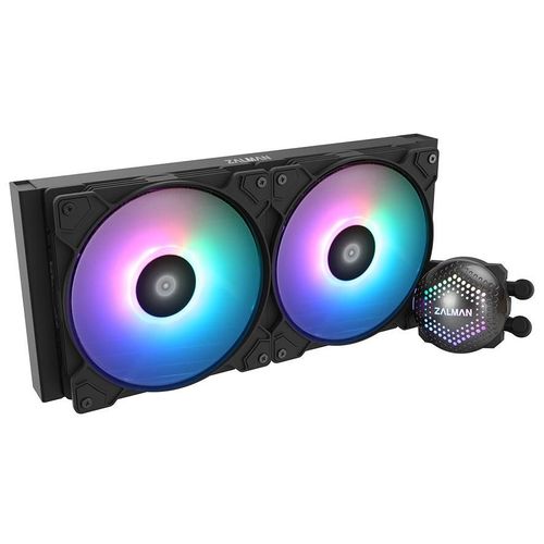 Zalman ALPHA28 Black CPU Liquid Cooler 280mm Radiator 2 x 140 mm Fan ARGB pump Dual Processeur Refroidisseur de liquide tout-en-un 14 cm Noir
