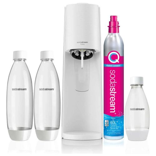 SodaStream Terra Bianco Value Pack Métal, Plastique, Polyéthylène téréphthalate (PET) Blanc