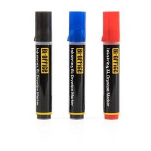Bi-Office Pe4004 Marqueur 3 Pièce(S) Pointe Ogive Noir, Bleu, Rouge