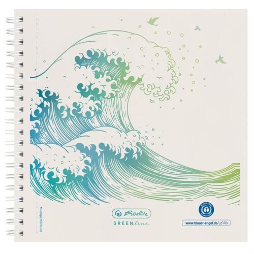 Herlitz Greenline Bloc-Notes 100 Feuilles Blanc