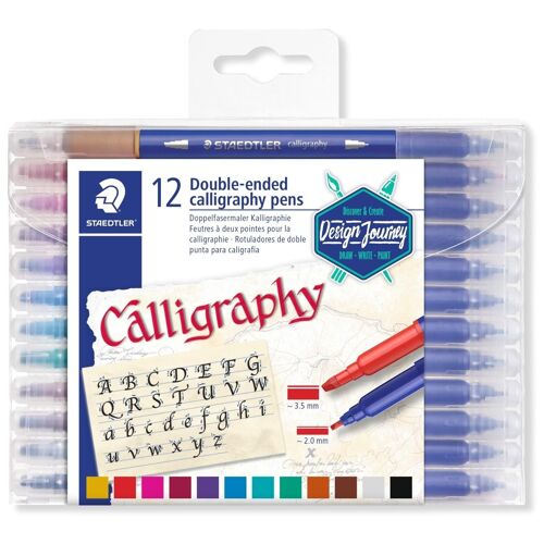 Staedtler 3005 Stylo De Calligraphie Multicolore 12 Pièces