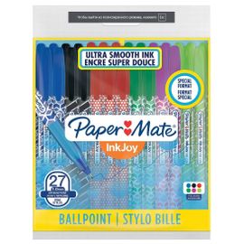 Papermate Inkjoy 100st Noir, Bleu, Vert, Citron Vert, Violet, Rouge Stylo À Bille 27 Pièce(S)