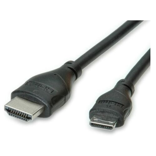 ROLINE Câble HDMI High Speed avec Ethernet, HDMI M - Mini HDMI M 0,8m