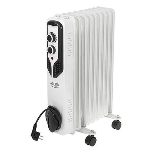 Adler AD 7816 appareil de chauffage Extérieure Blanc 2000 W Chauffage électrique à bain d'huile