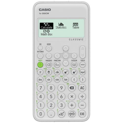 Casio fx-350CW calculatrice Poche Calculatrice scientifique Blanc