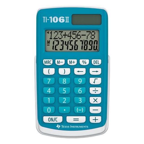 Texas Instruments TI 106-II calculatrice Poche Calculatrice basique Bleu, Blanc
