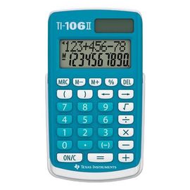 Texas Instruments TI 106-II calculatrice Poche Calculatrice basique Bleu, Blanc
