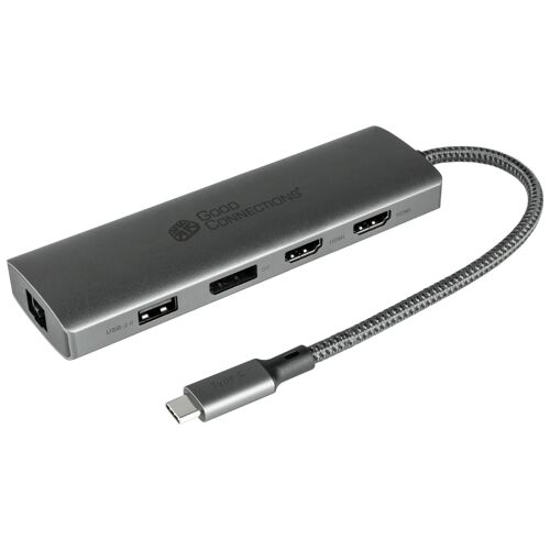 Alcasa HUB-C001A hub & concentrateur USB Type-C 5000 Mbit/s Anthracite
