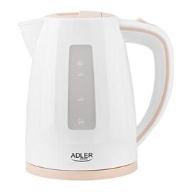 Adler AD 1264 bouilloire 1,7 L 2200 W Noisettes, Blanc