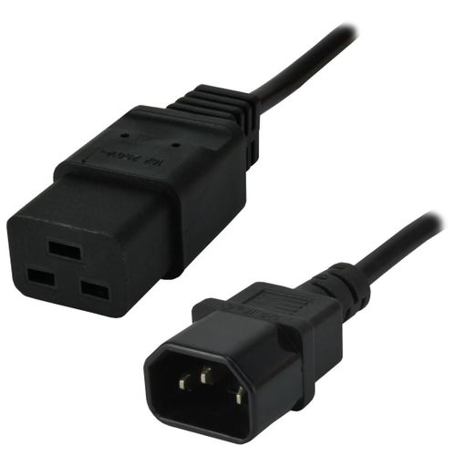 MCL MC913-2M câble électrique Noir Coupleur C14 Coupleur C19