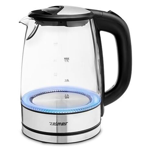 Zelmer ZCK8024 bouilloire 1,7 L 2200 W Noir, Transparent