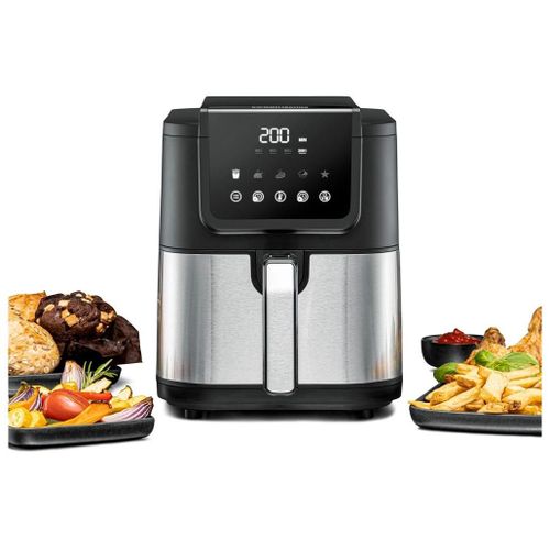 Rommelsbacher FRH 1500 friteuse Unique 5 L Autonome 1500 W Friteuse d'air chaud Noir, Acier inoxydable