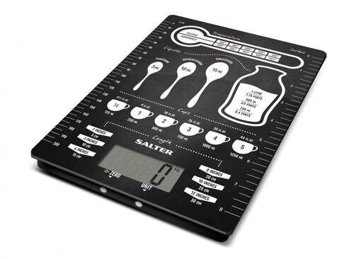 Salter 1171 CNDR escabeaux de cuisine Noir Comptoir Rectangle Balance de ménage électronique