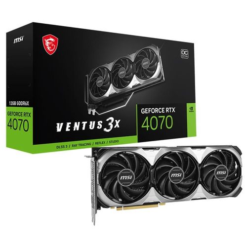 MSI VENTUS GEFORCE RTX 4070 3X E 12G OC carte graphique NVIDIA 12 Go GDDR6X