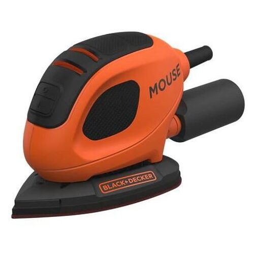 Black & Decker BEW230K Ponceuse orbitale 11000 tr/min Noir, Orange 55 W