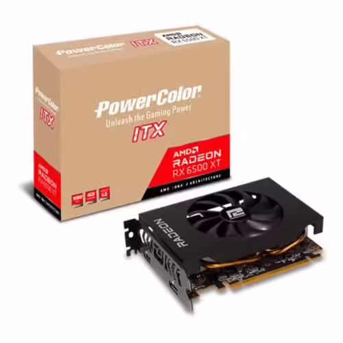 PowerColor AXRX 6500XT 4GBD6-DH carte graphique AMD Radeon RX 6500 XT 4 Go GDDR6