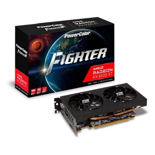 PowerColor AXRX 6500XT 4GBD6-DH/OC carte graphique AMD Radeon RX 6500 XT 4 Go GDDR6