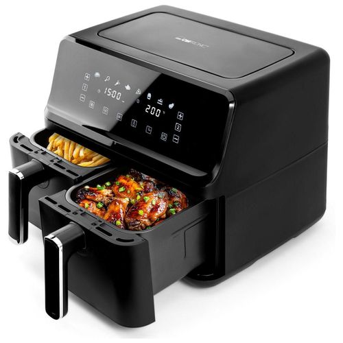 Clatronic FR 3804 H Double 8 L 2700 W Friteuse d'air chaud Noir