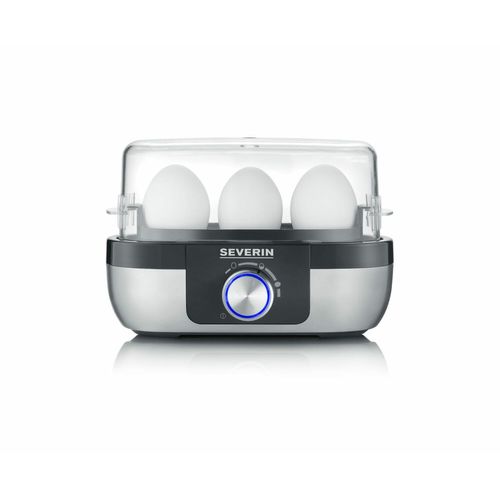 Severin EK 3163 3 oeufs Noir, Acier inoxydable, Transparent