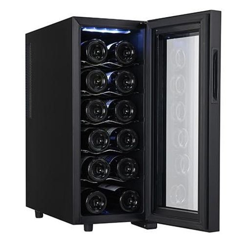 Adler AD 8083 refroidisseur à vin Refroidisseur de vin thermoélectrique Pose libre Noir 12 bouteille(s)