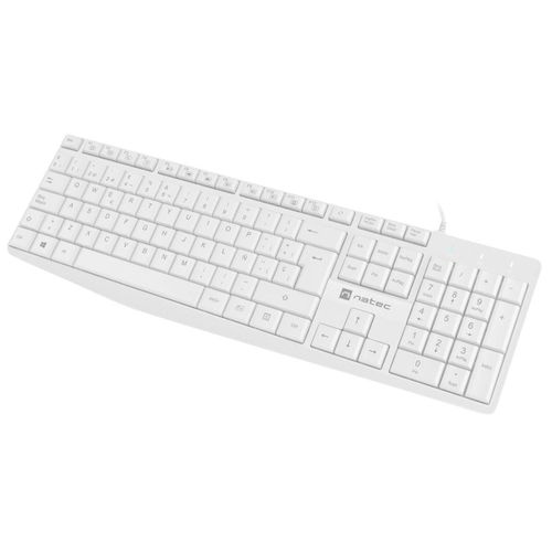 NATEC NKL-1949 clavier Universel USB QWERTY Espagnole Blanc