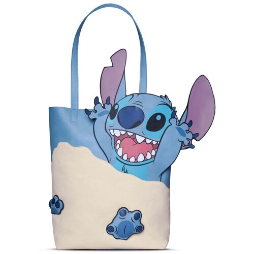 DIFUZED Lilo & Stitch - Beach Day Stitch Polyuréthane (PU) Bleu, Blanc Femme Sac fourre-tout