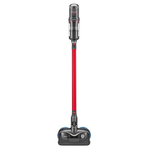 Puppyo T12 Pro Rinse Aspirateur-balai 2 en 1 Batterie Sec HEPA Sans sac 585 W Gris, Rouge