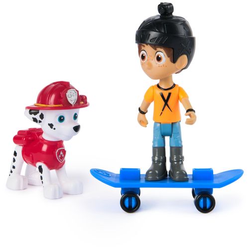 PAW Patrol , Coffret de figurines Marshall & Daring Danny X avec skateboard, jouets pour garçons et filles à partir de 3 ans