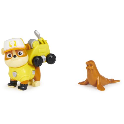 PAW Patrol, Big Truck Pups, Figurine articulée Ruben avec drone de sauvetage à clipser, centre de commande et animal, pour les enfants à partir de 3 ans