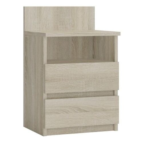 Topeshop M1 Sonoma Mat Table De Nuit Et Table De Chevet Table De Nuit / Chevet 2 Tiroir(S) Chêne