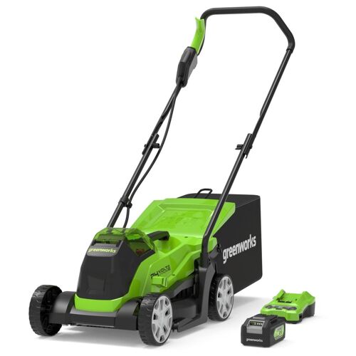Greenworks 2516107UB tondeuse à gazon Marcher derrière un tracteur tondeuse Batterie Noir, Vert
