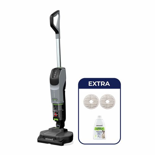 Bissell SpinWave + Vac Pet Select Aspirateur balai Batterie Sec&humide Sans sac 0 L 370 W Noir, Gris, Citron vert