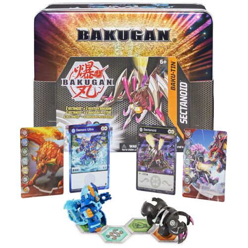 Bakugan Baku-Tin, Sectanoid, Boîte De Rangement De Collection Avec Mystère, Cartes À Collectionner, Jouets Pour Garçons À Partir De 6 Ans