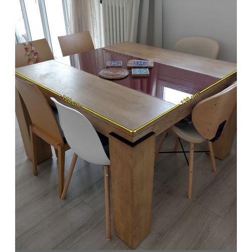 Table À Manger Extensible En Bois Et En Verre