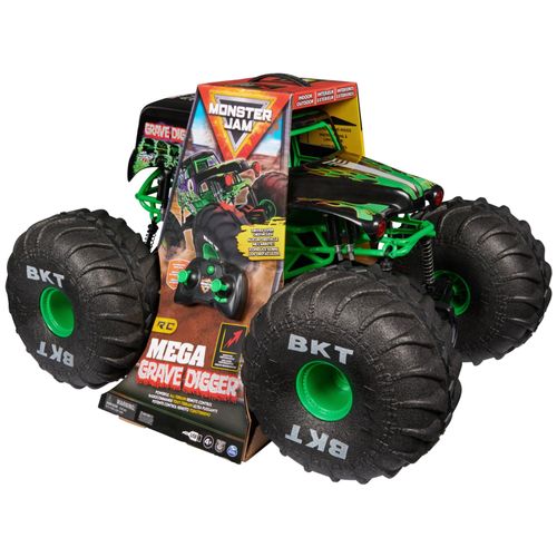 Monster Jam , Monster Truck Tout-Terrain Radiocommandé Mega Grave Digger Officiel, Plus De 60 Cm De Haut, Échelle 1:6, Jouets Pour Garçons Et Filles À Partir De 4 Ans
