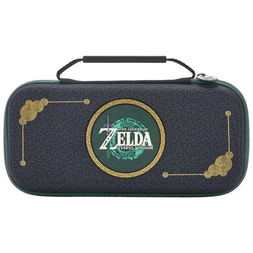 PowerA NSCS0207-01 Housse de protection pour console de jeux portable Boîtier robuste Nintendo Feutrine, Caoutchouc Noir, Or, Vert, Blanc