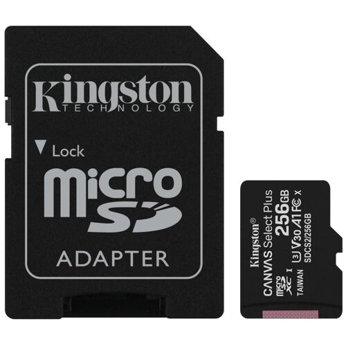 Kingston Technology Canvas Select Carte micSDXC Plus 100R A1 C10 de 256 Go + ADP