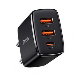Baseus Ccxj-E01 Chargeur D'appareils Mobiles Smartphone, Smartwatch, Tablette Noir Secteur Charge Rapide Intérieure