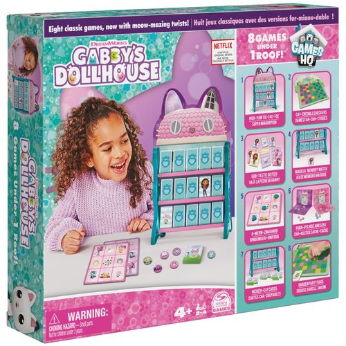 Games Gabby's Dollhouse, Hq, Dames, Morpion, Jeu De Mémoire, Va À La Pêche, Cartons De Loto, Jeux De Société, Jouet Pour Enfants, Netflix, Accessoires De Fête, Pour Les Enfants À Partir De 4 Ans