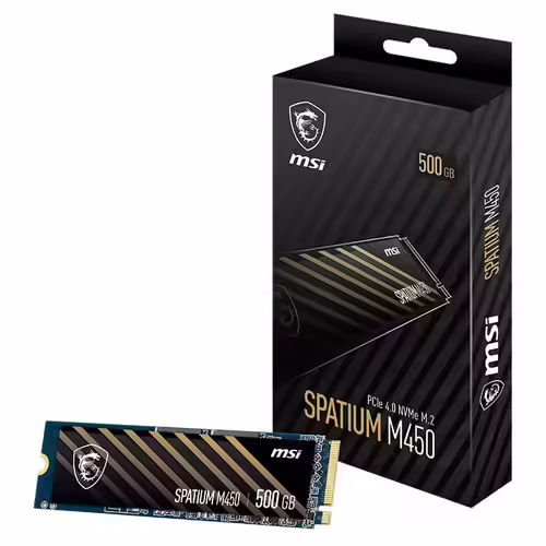 MSI Spatium M450 PCIe 4.0 NVMe M.2 500GB 500 Go PCI Express 4.0 3D NAND
